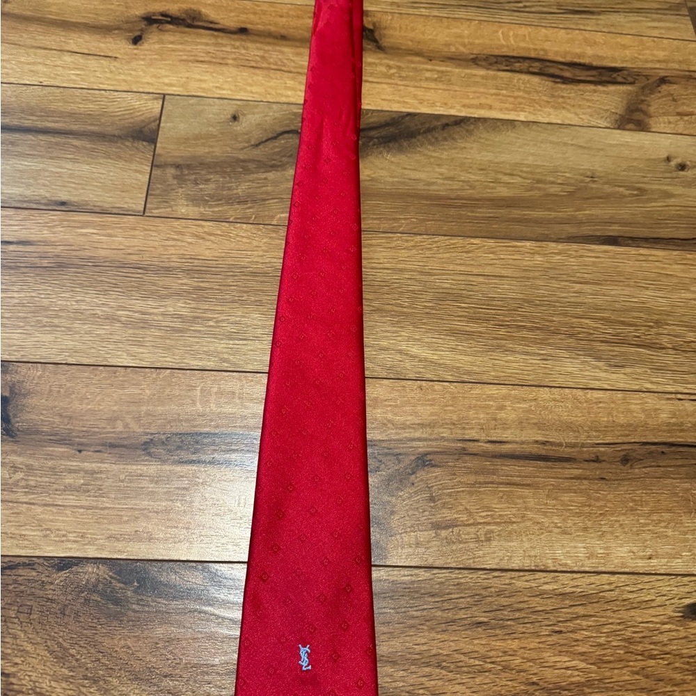 Yves saint Laurent Red print Men's Tie